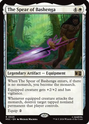 The Spear of Bashenga (Surge Foil) (MSC-025) - Commander: Marvel Super Heroes Foil