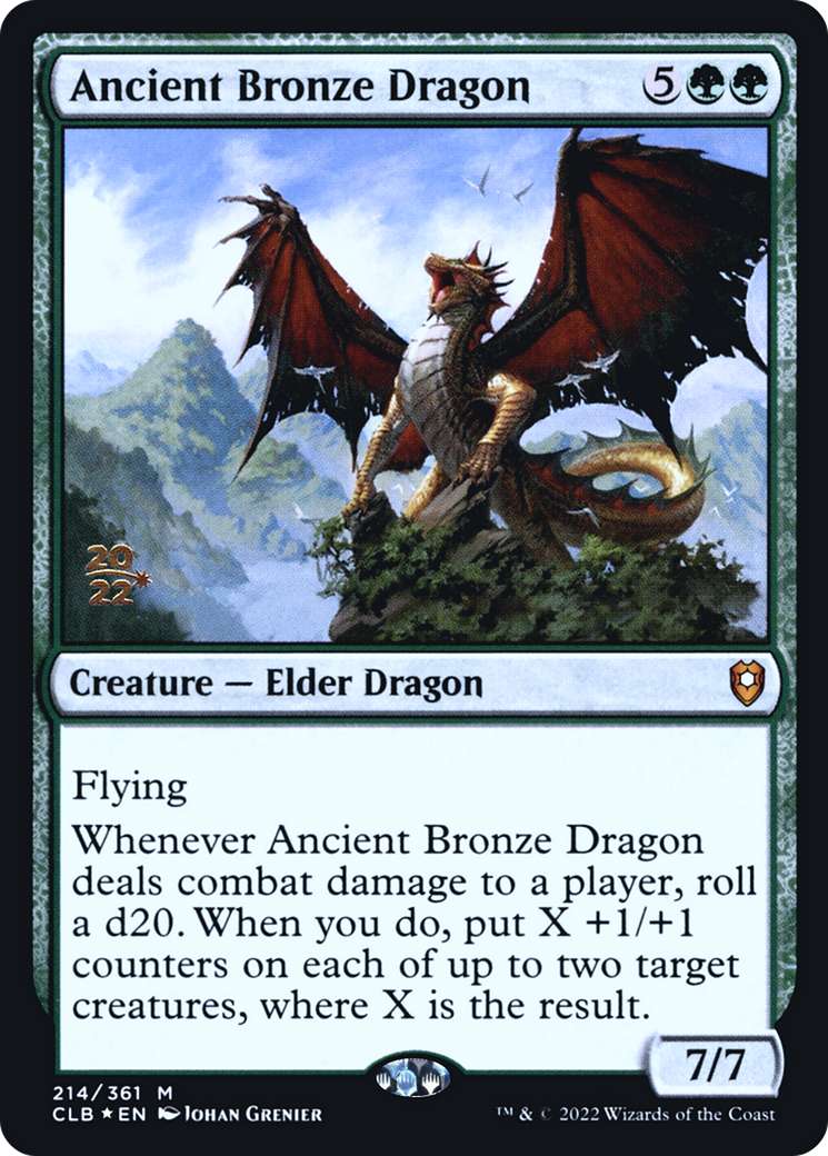 Ancient Bronze Dragon (PRE-214) - Battle for Baldur's Gate Promos Foil