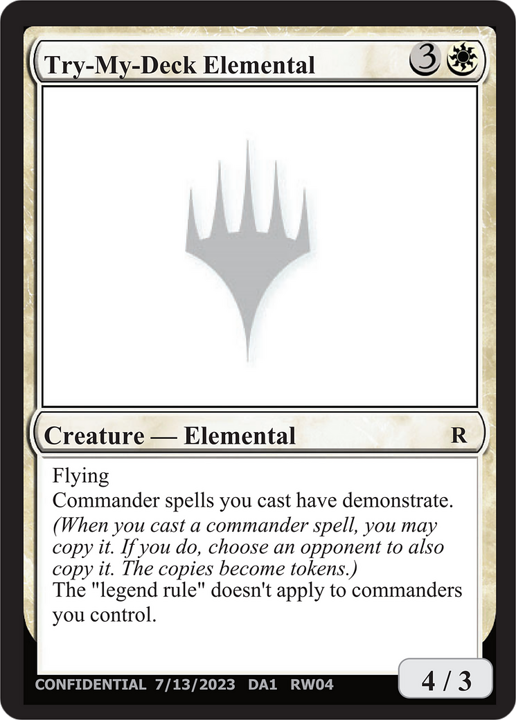Try-My-Deck Elemental (UNK-RW04F) - Unknown Event