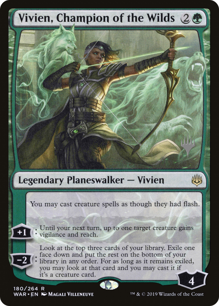 Vivien, Champion of the Wilds (PPELD-180) - War of the Spark Promos Foil