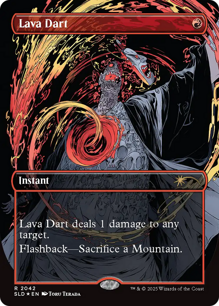 Lava Dart (Raised Foil) (SLD-2042) - Secret Lair Drop (Borderless) Foil