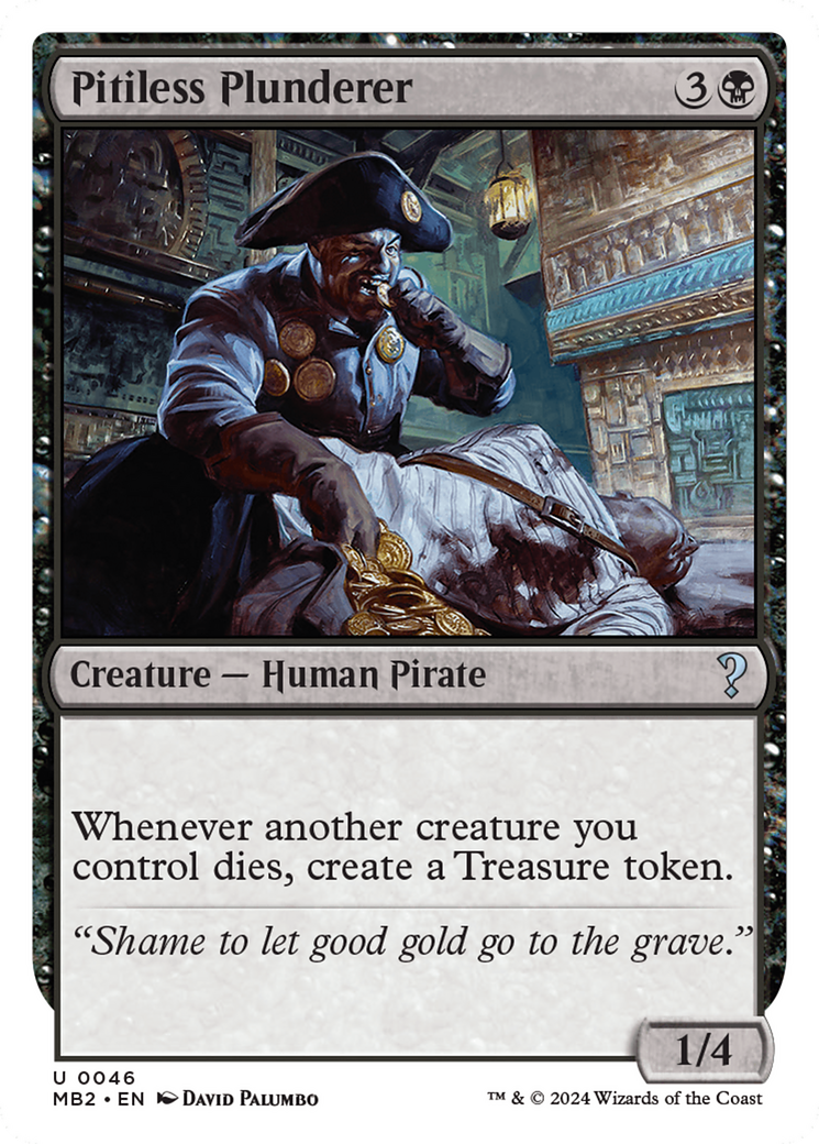 Pitiless Plunderer (White Border) (MB2-046) - Mystery Booster 2