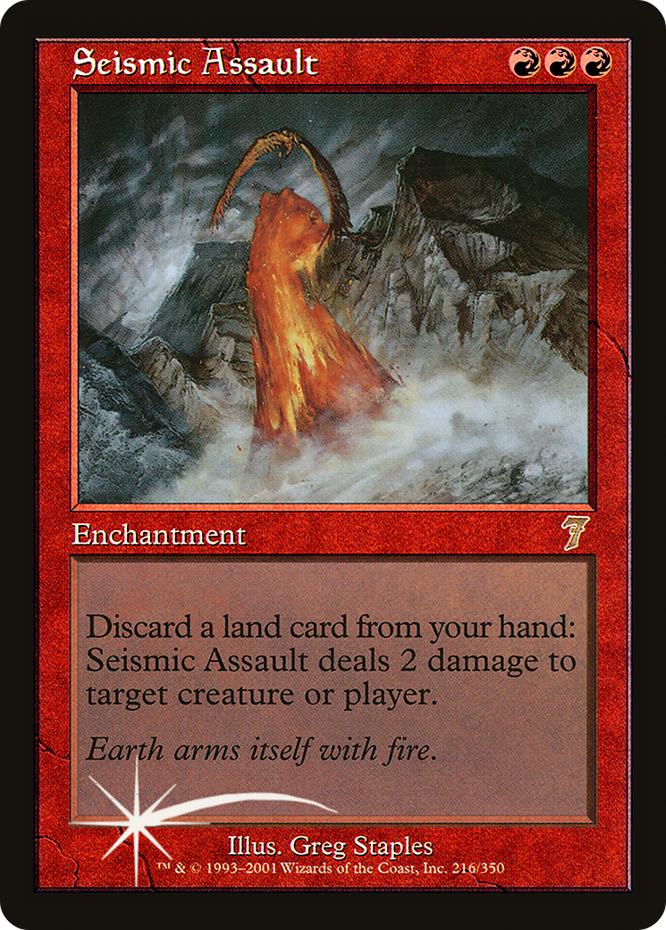 Seismic Assault (7ED-216) - 7th Edition Foil