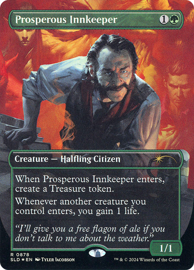 Prosperous Innkeeper (Rainbow Foil) (SLD-878) - Secret Lair Drop (Borderless) Foil