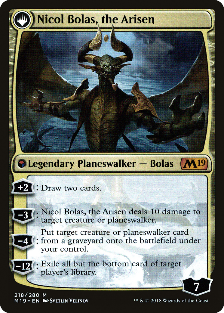 Nicol Bolas, the Ravager (PRE-218) - Core Set 2019 Promos: (originpwdfc) Foil