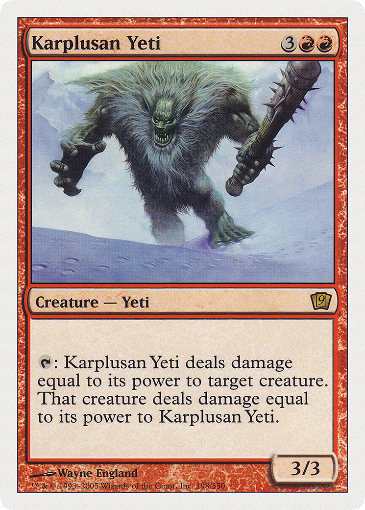 Karplusan Yeti (9ED-198) - 9th Edition