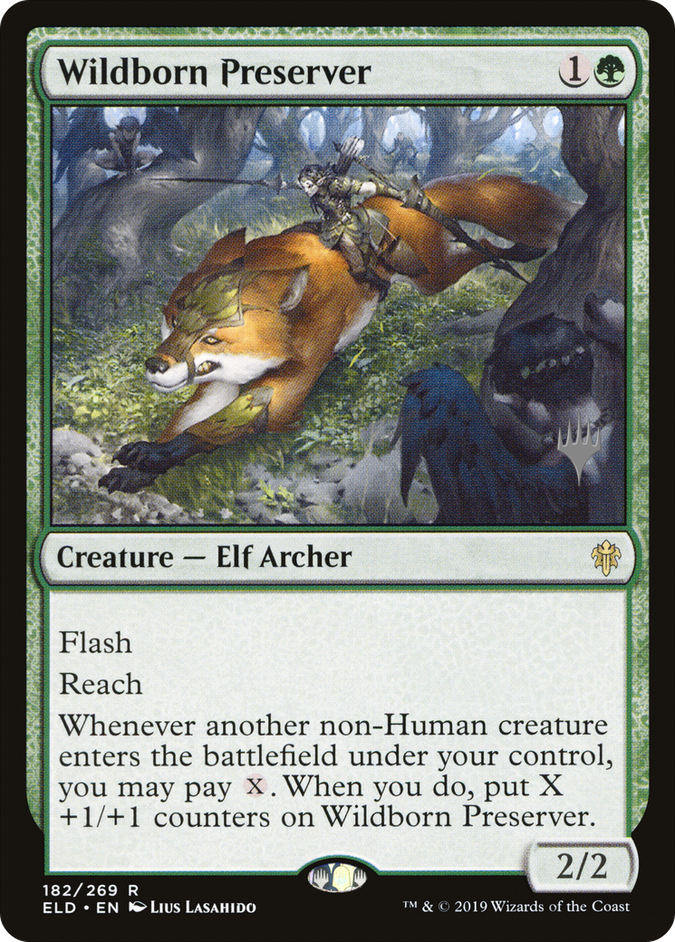 Wildborn Preserver (PPELD-182P) - Throne of Eldraine Promos Foil