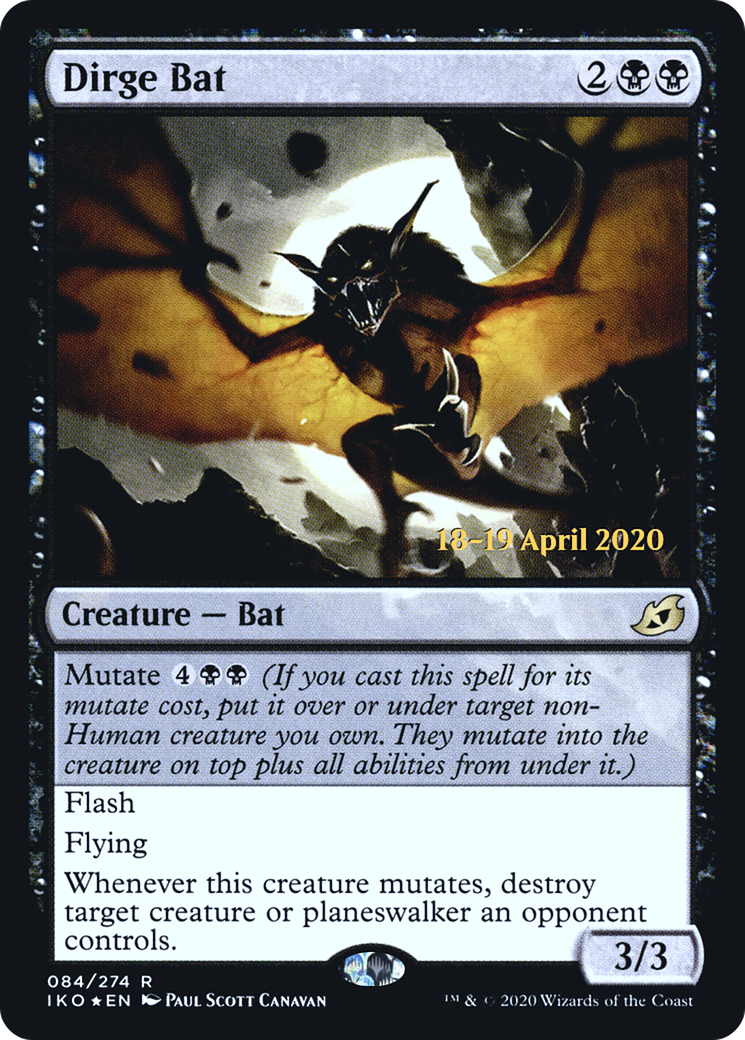 Dirge Bat (PRE-084) - Ikoria: Lair of Behemoths Promos Foil