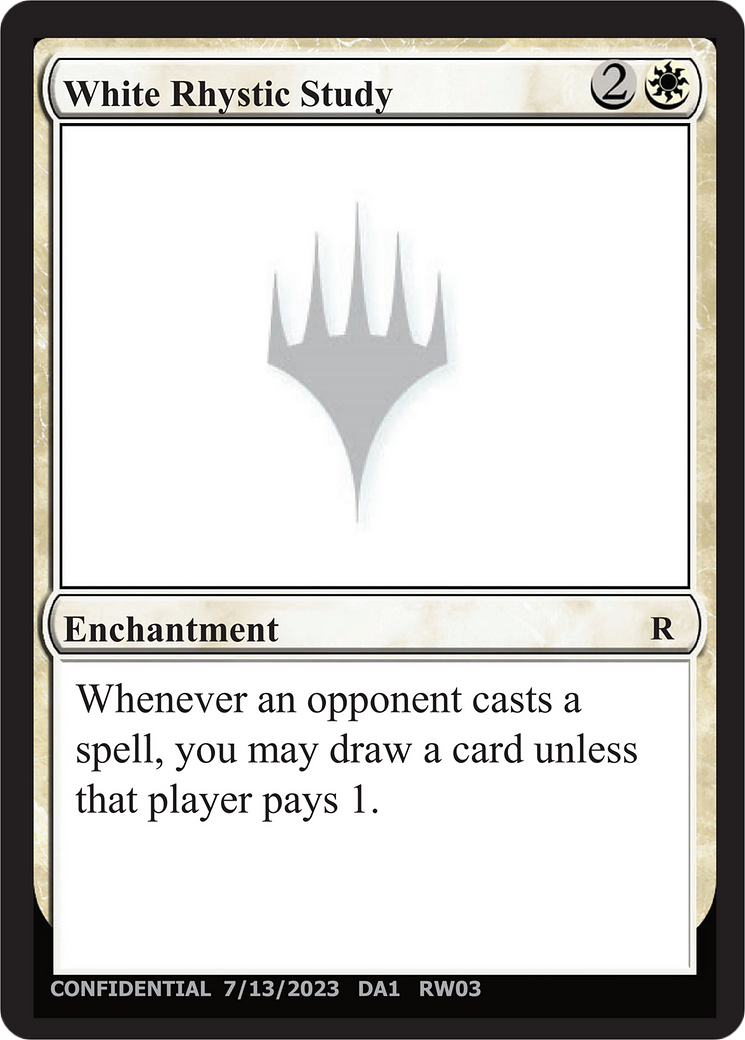 White Rhystic Study (UNK-RW03F) - Unknown Event