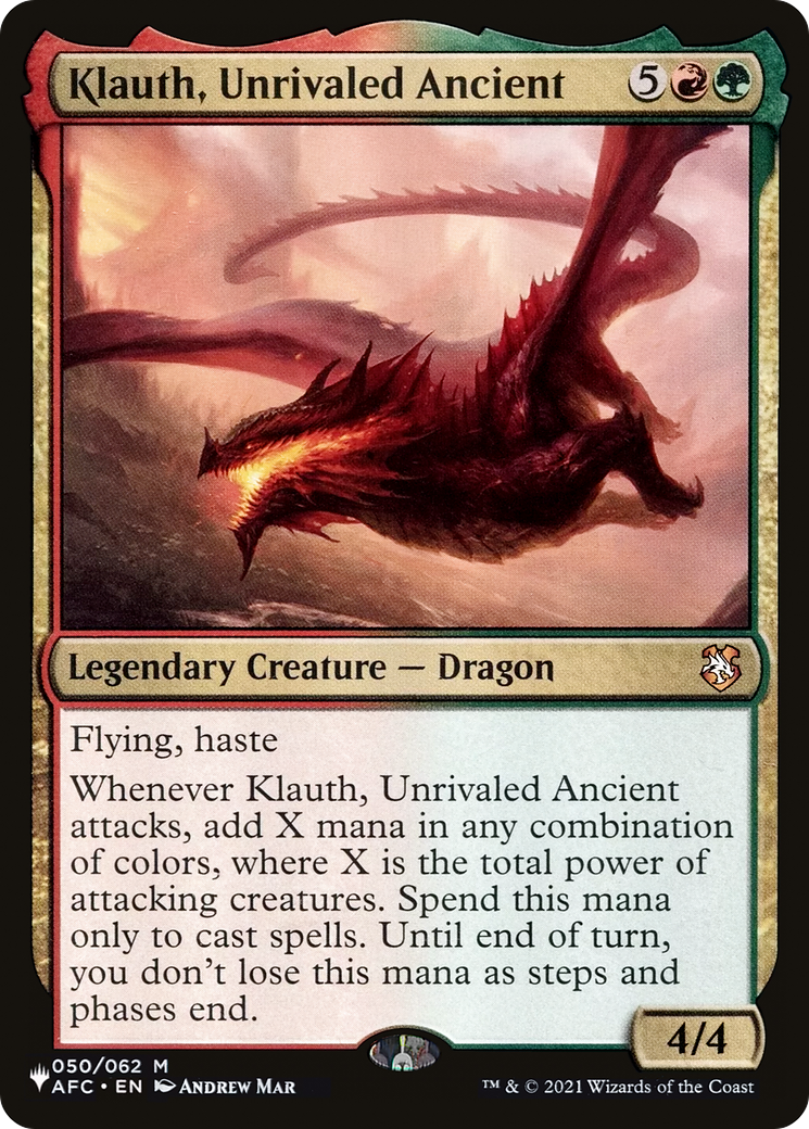 Klauth, Unrivaled Ancient (LIST-050/062) - The List