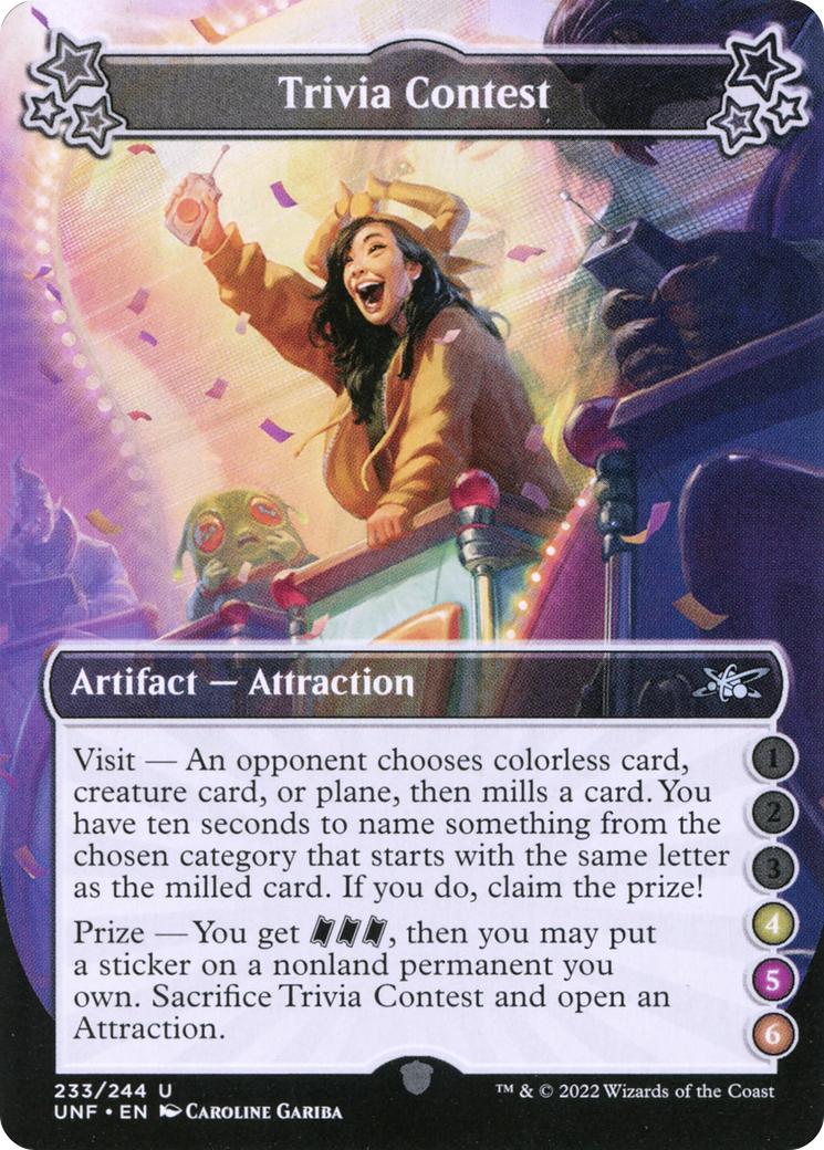 Trivia Contest (4-5-6) (UNF-233) - Unfinity