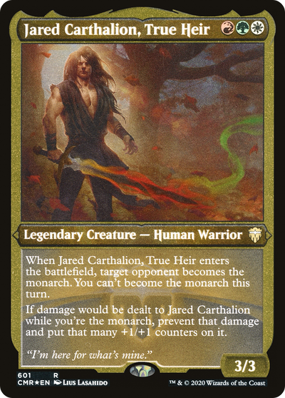 Jared Carthalion, True Heir (Etched) [Commander Legends]