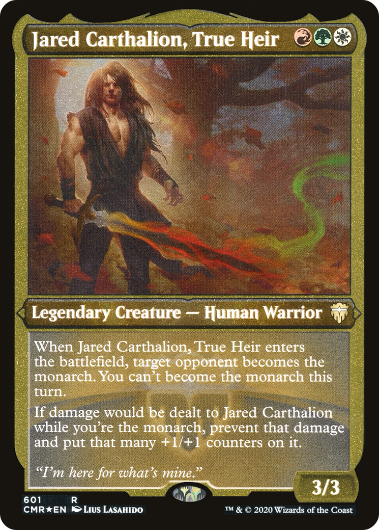 Jared Carthalion, True Heir (Foil Etched) (CMR-601) - Commander Legends Etched Foil