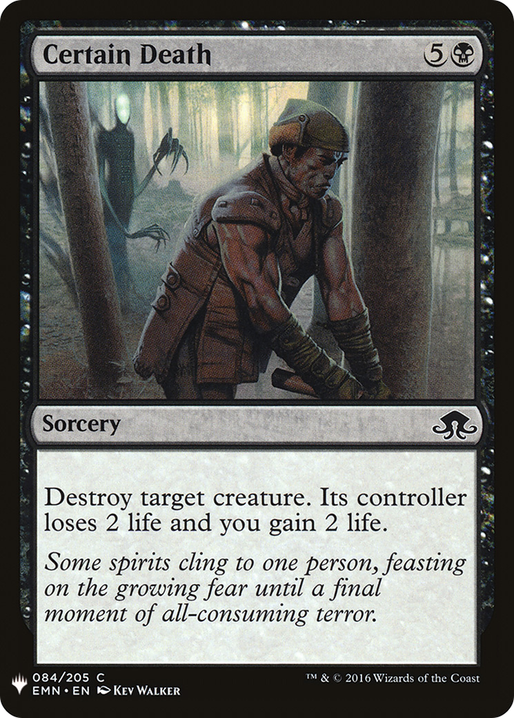 Certain Death (LIST-EMN-84) - The List