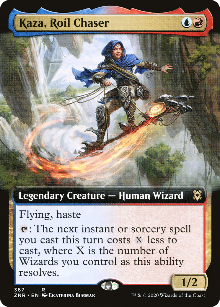 Kaza, Roil Chaser (Extended Art) (ZNR-367) - Zendikar Rising: (Extended Art)