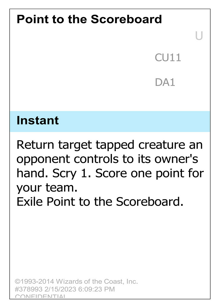 Point to the Scoreboard (UNK-CU11) - Unknown Event