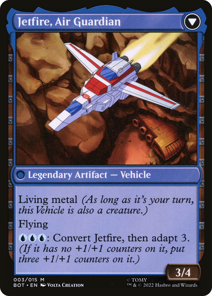 Jetfire, Ingenious Scientist (BOT-003) - Transformers: (convertdfc) Foil