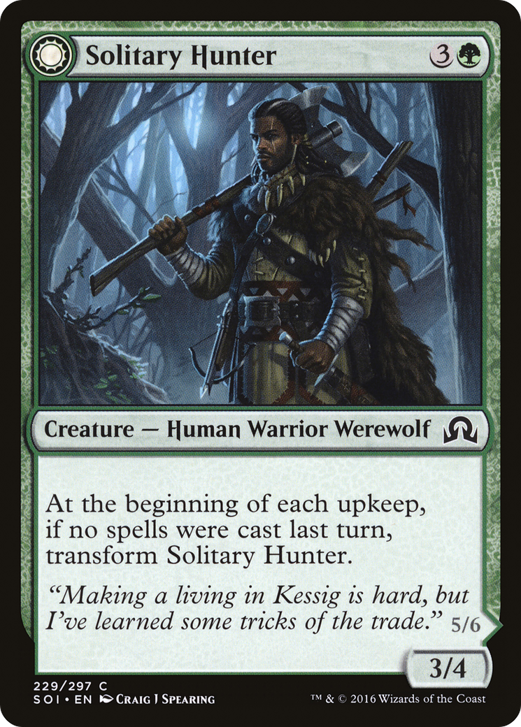 Solitary Hunter (SOI-229) - Shadows over Innistrad: (Double Faced Transform) Foil
