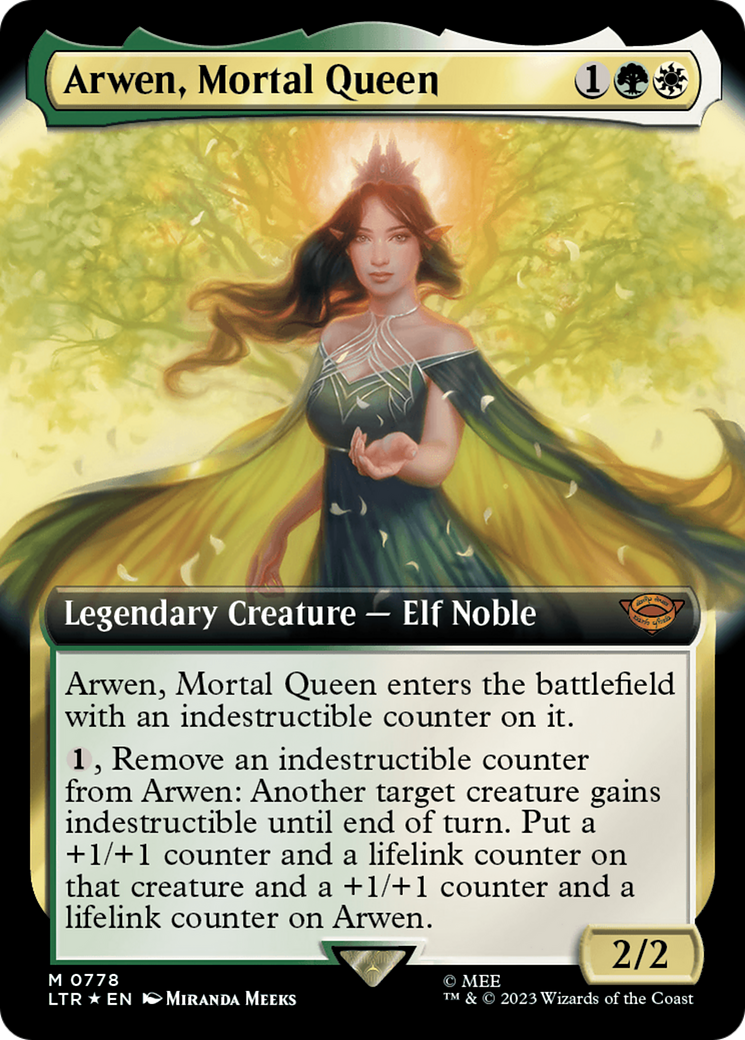 Arwen, Mortal Queen (Extended Art) (Surge Foil) (LTR-778) - The Lord of the Rings: Tales of Middle-earth: (Extended Art) Foil