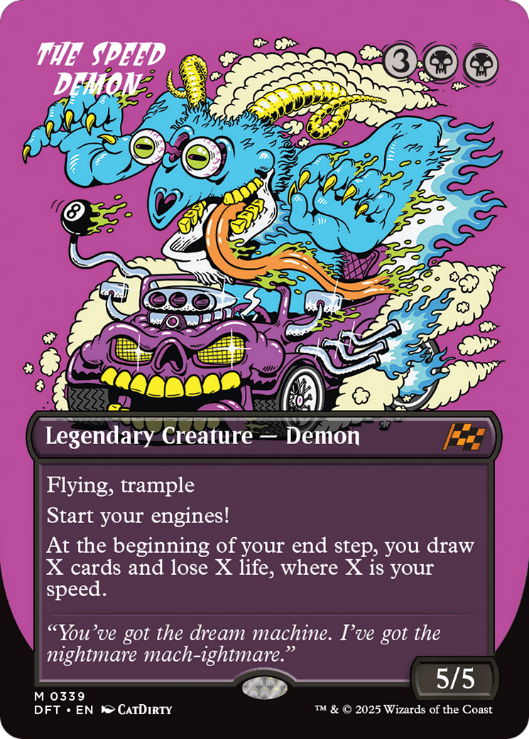 The Speed Demon (Borderless) (DFT-339) - Aetherdrift (Borderless) Foil