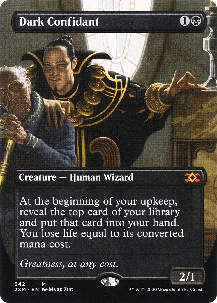 Dark Confidant (Borderless) (2XM-342) - Double Masters (Borderless) Foil