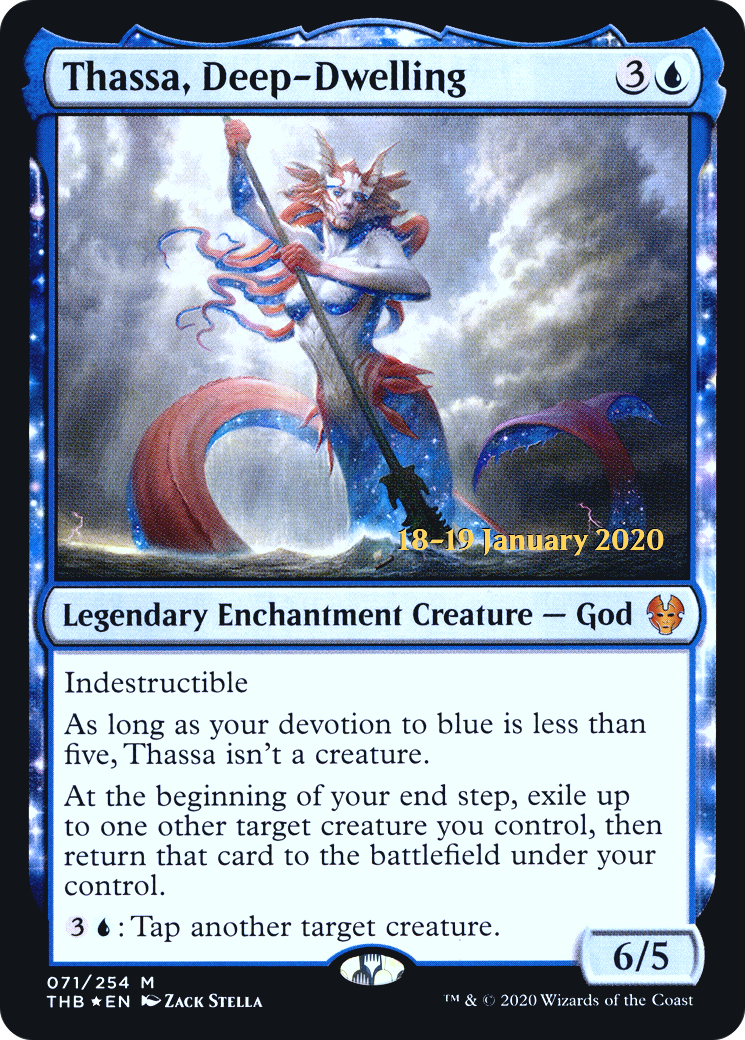 Thassa, Deep-Dwelling (PRE-071) - Theros Beyond Death Promos: (enchantment) Foil