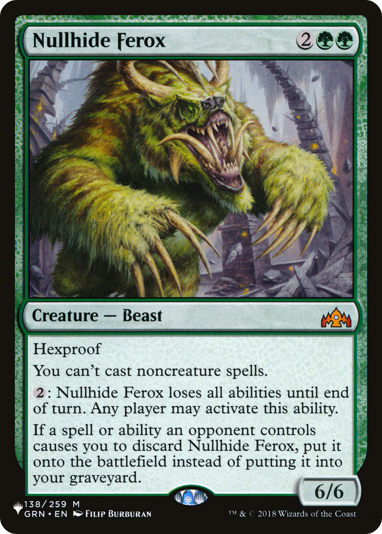 Nullhide Ferox (LIST-138/259) - The List