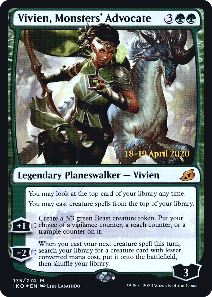 Vivien, Monsters' Advocate (PRE-175) - Ikoria: Lair of Behemoths Promos Foil