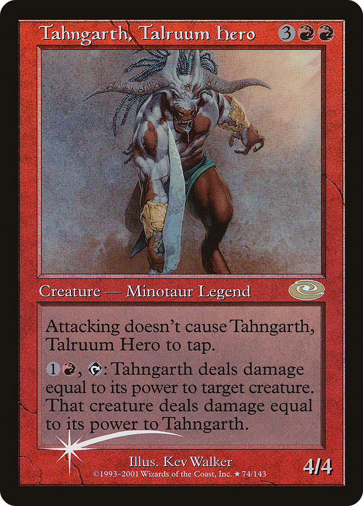 Tahngarth, Talruum Hero (Alt. Art Foil) (PLS-074) - Planeshift