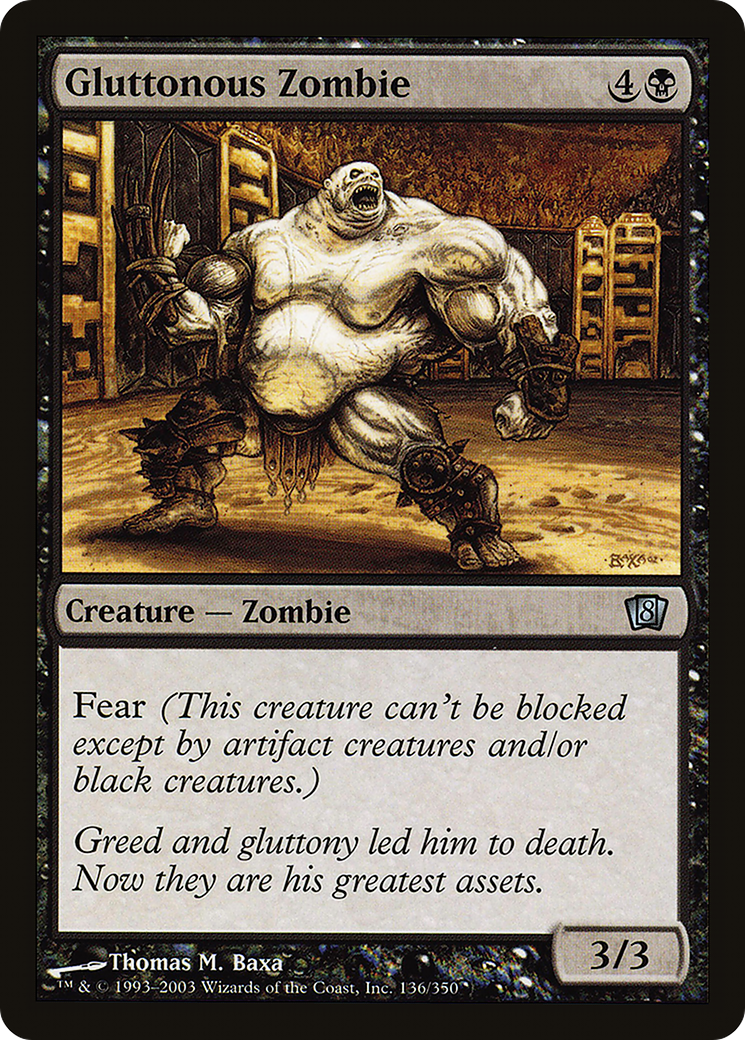 Gluttonous Zombie (8ED-136) - 8th Edition Foil