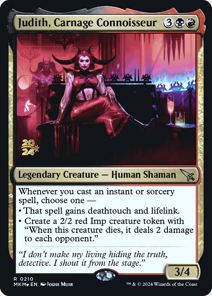 Judith, Carnage Connoisseur (PRE-210) - Murders at Karlov Manor Promos Foil