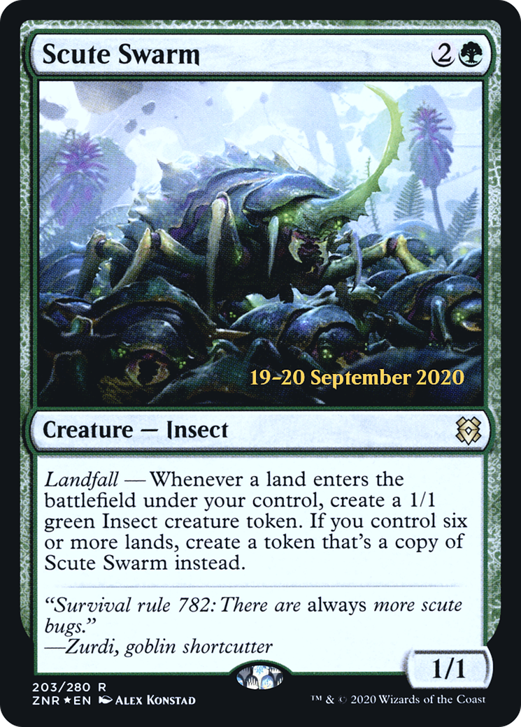 Scute Swarm (PRE-203) - Zendikar Rising Promos Foil