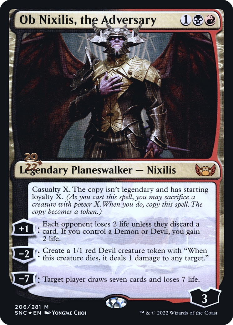 Ob Nixilis, the Adversary (PRE-206) - Streets of New Capenna Promos Foil