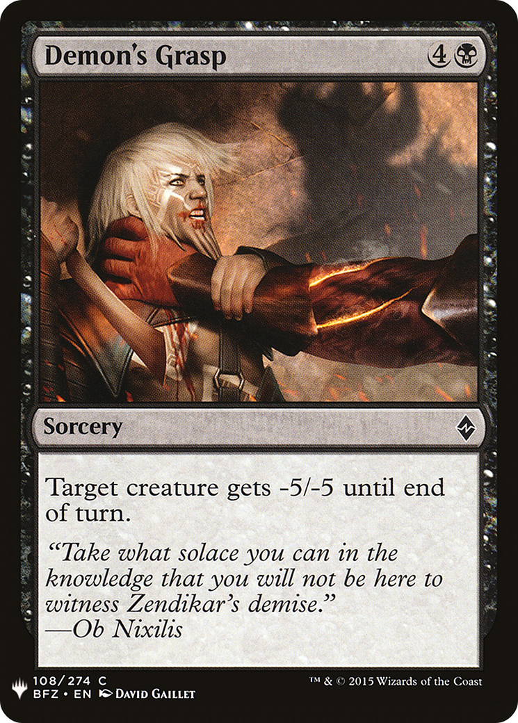 Demon's Grasp (LIST-BFZ-108) - The List