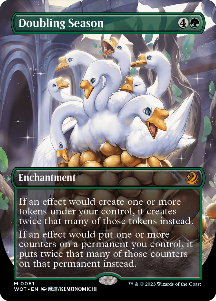 Doubling Season (Anime Borderless) (WOT-081) - Wilds of Eldraine: Enchanting Tales (Borderless) Foil