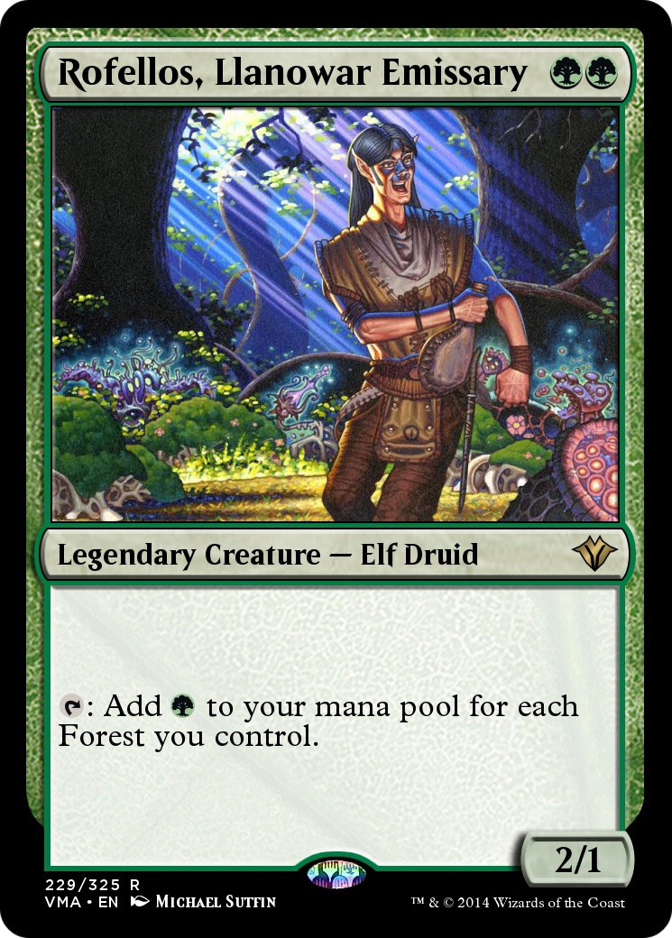 Rofellos, Llanowar Emissary (VMA-229) - Vintage Masters Foil