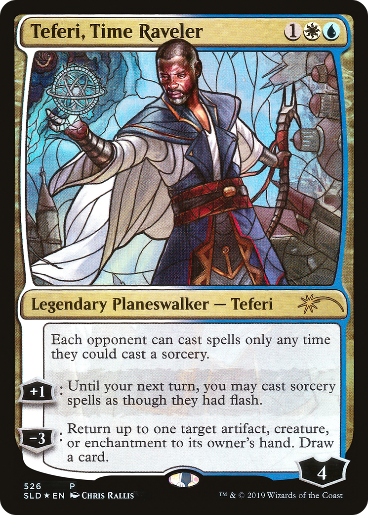 Teferi, Time Raveler (Stained Glass) (SLD-526) - Secret Lair Drop Foil