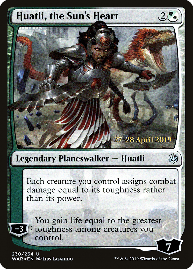 Huatli, the Sun's Heart (PRE-230) - War of the Spark Promos Foil