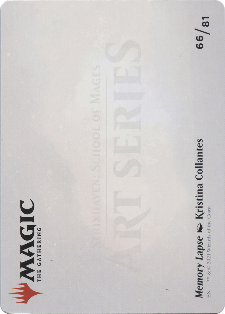 Memory Lapse // Memory Lapse (ASTX-066) - Strixhaven Art Series (Borderless) Foil