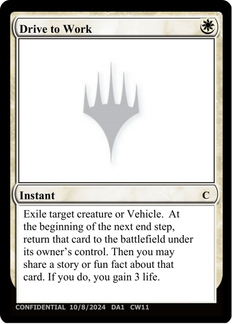 Drive to Work (UNK-CW11) - Unknown Event