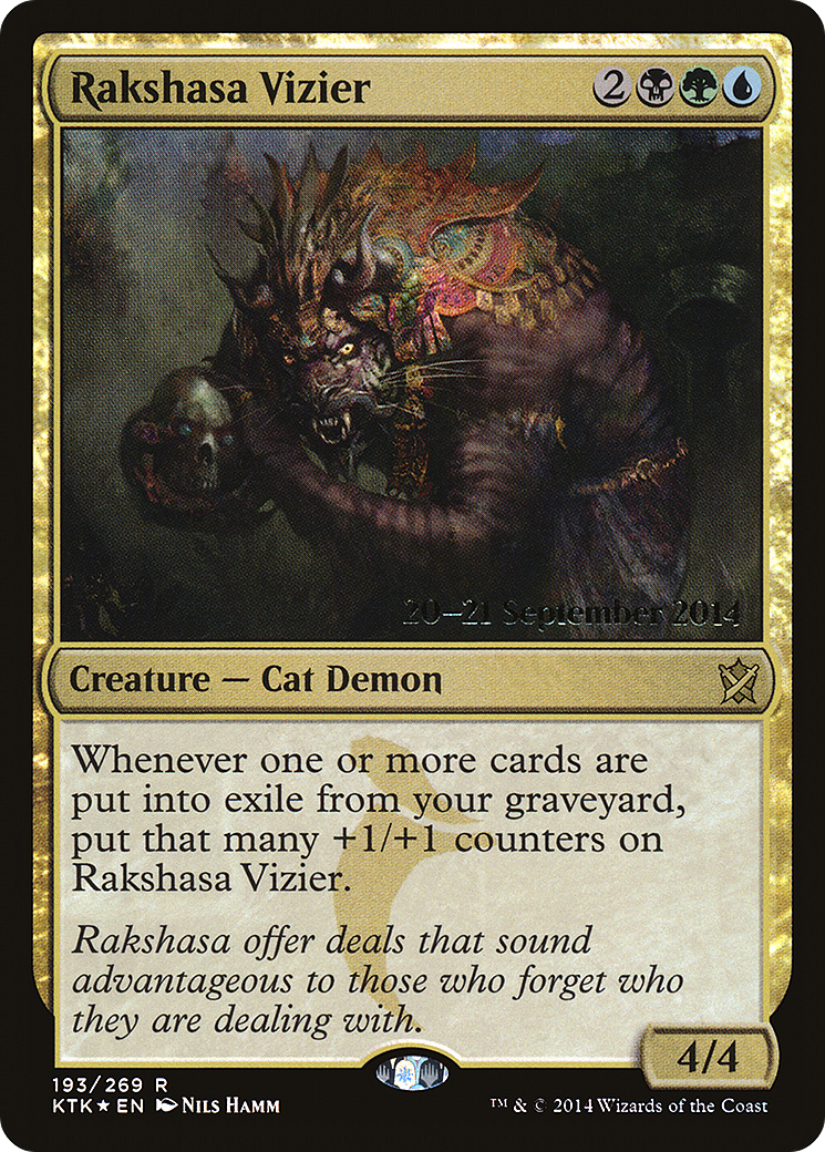 Rakshasa Vizier (PRE-193) - Khans of Tarkir Promos Foil