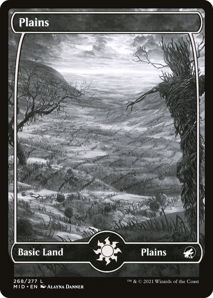 Plains (268) (MID-268) - Innistrad: Midnight Hunt: (Full Art, Showcase) Foil