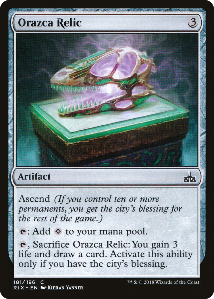 Orazca Relic (RIX-181) - Rivals of Ixalan Foil