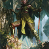 Nissa of Shadowed Boughs // Nissa of Shadowed Boughs (AZNR-005) - Zendikar Rising Art Series (Borderless)