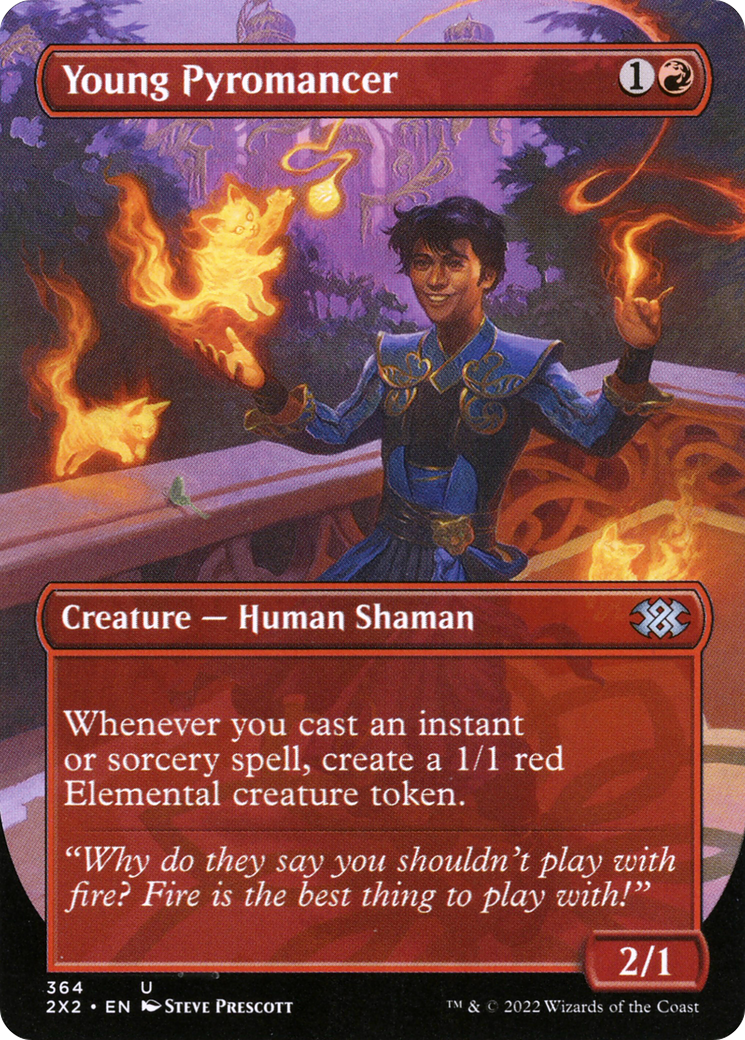 Young Pyromancer (Borderless) (2X2-364) - Double Masters 2022 (Borderless)