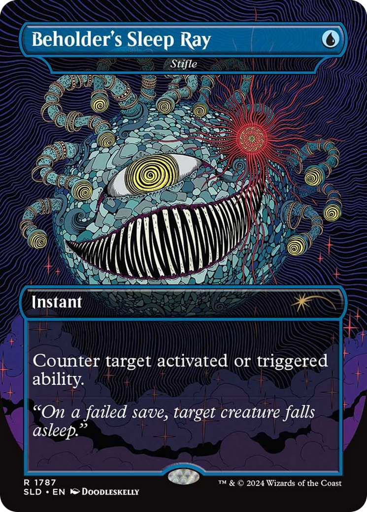 Beholder's Sleep Ray - Stifle (SLD-1787) - Secret Lair Drop / Beholder's Sleep Ray (Borderless)
