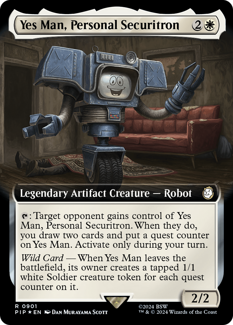 Yes Man, Personal Securitron (Extended Art) (Surge Foil) (PIP-901) - Fallout: (Extended Art) Foil