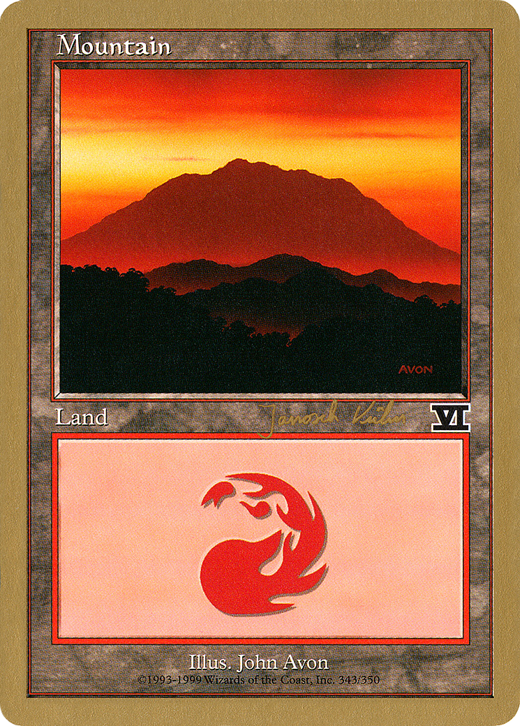 Mountain (343) - 2000 Janosch Kuhn (6ED) (WCD-) - World Championship Decks 2000