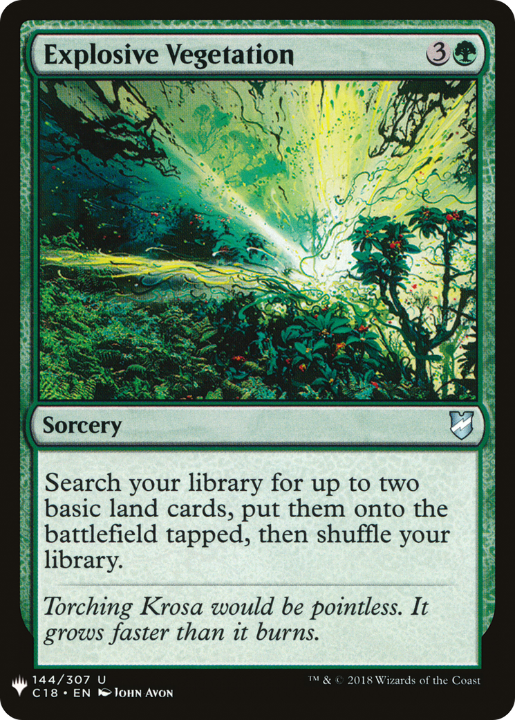 Explosive Vegetation (LIST-C18-144) - The List