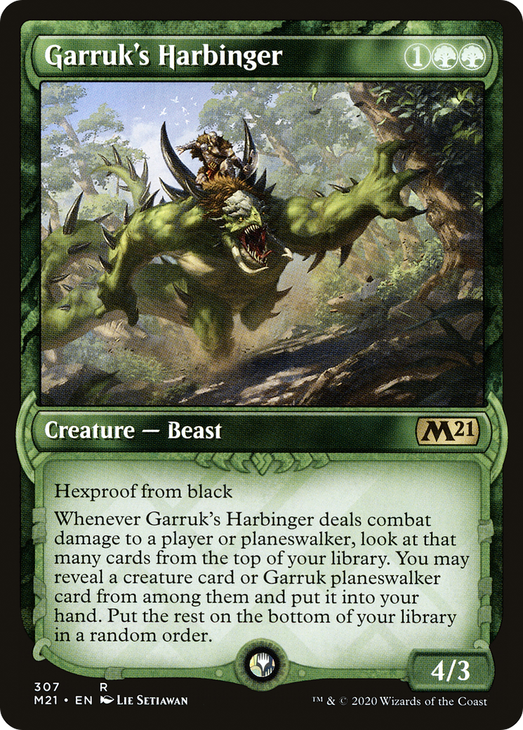 Garruk's Harbinger (Showcase) (M21-307) - Core Set 2021: (Showcase) Foil